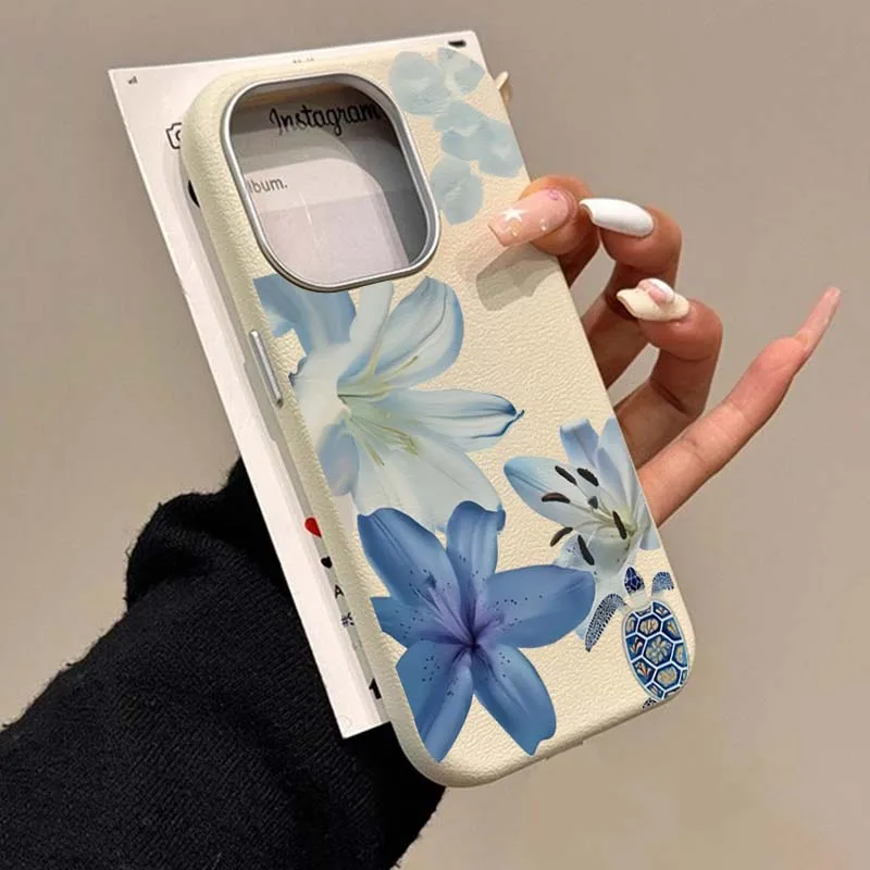 Elegant Blue Lily Fashion Patt - Xiaomi Redmi Note 14 review and price